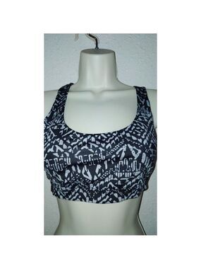 Victoria Secret Sports Bra Small Black And White Geometric Pattern Cris Cross